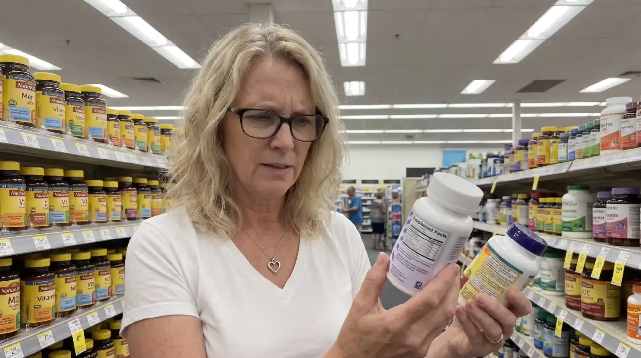 Reading the Supplement Facts panel on the back of a bottle